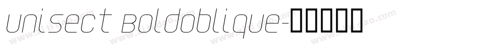 Unisect BoldOblique字体转换